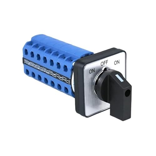 IDUTQUMW SZW26/LW26-20 LW28 LW39B 3-Way 20A 660V 7NO+7NC Power Control Cam Transfer Switch 48mm Panel von IDUTQUMW