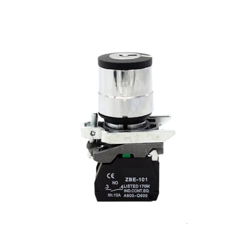 IDUTQUMW XB4-BG33 220V Bring Metal Key Push Button Switch 3 Position von IDUTQUMW