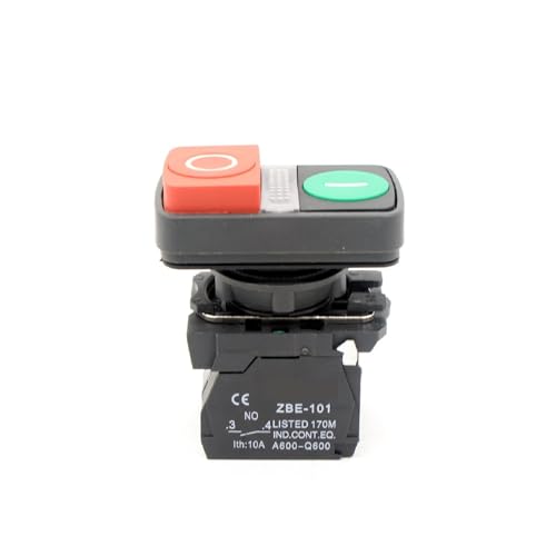 IDUTQUMW XB5-AL8425 Twin Push Button Switch red-Green Power Supply on Off Button von IDUTQUMW