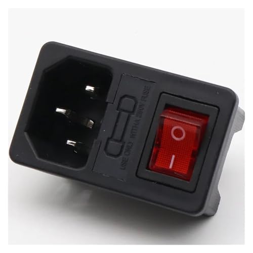 Red Light Power Rocker Switch Fused IEC 320 C14 Inlet Power Socket Fuse Switch Connector 10A 250V B2C Red Light Power Rocker Switch Fused IEC 320 C14 Inlet Power Socket Fuse Switch Connector 10A 250V B2C von IDUTQUMW