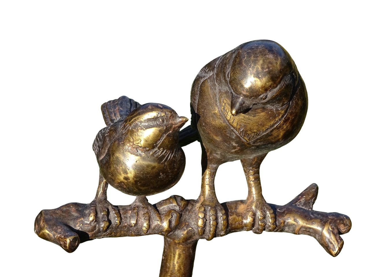 IDYL Dekofigur IDYL Bronze-Skulptur 1 Amsel und 1 Spatz auf Ast von IDYL