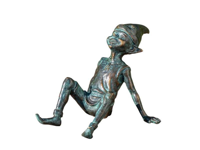 IDYL Dekofigur IDYL Bronze-Skulptur Elf sitzend, Bronze – sehr robust – Langlebig – witterungsbeständig von IDYL