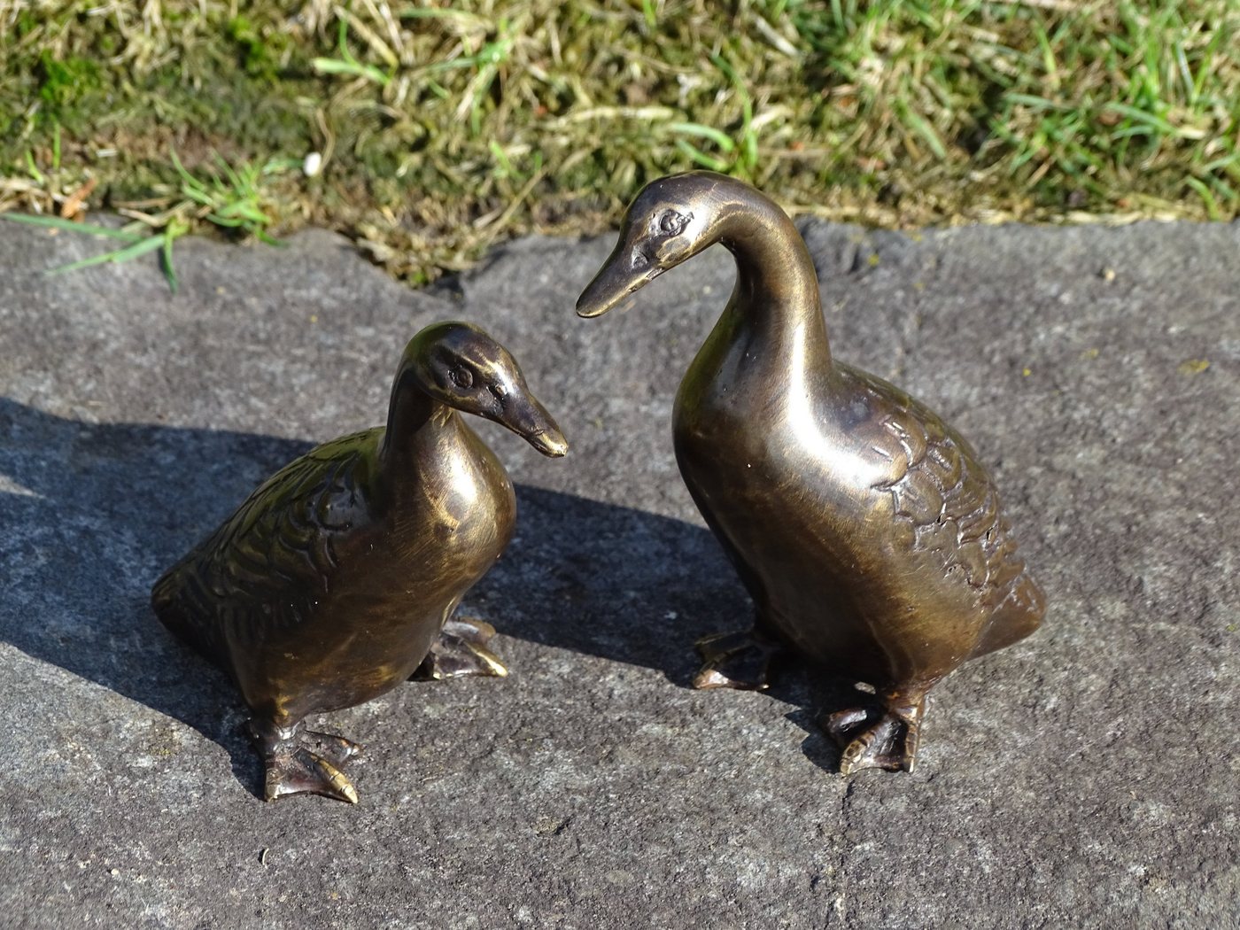 IDYL Dekofigur IDYL Bronze-Skulptur Paar Enten Groß von IDYL