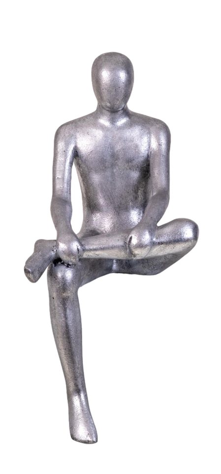 IDYL Dekofigur IDYL Moderne Skulptur Figur Sandsteinguss "Sitting Man", Diese Figuren fallen auf durch ihre Schlichtheit und Eleganz. von IDYL
