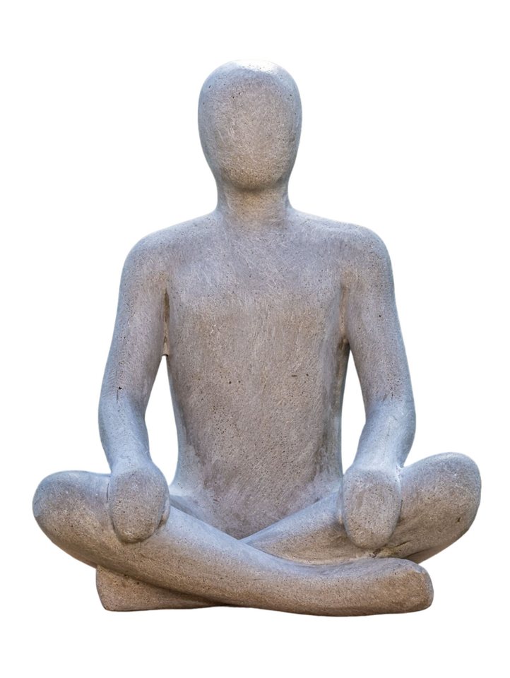 IDYL Dekofigur IDYL Moderne Skulptur Figur Sandsteinguss "Sitting Man crossed legs", Diese Figuren fallen auf durch ihre Schlichtheit und Eleganz von IDYL