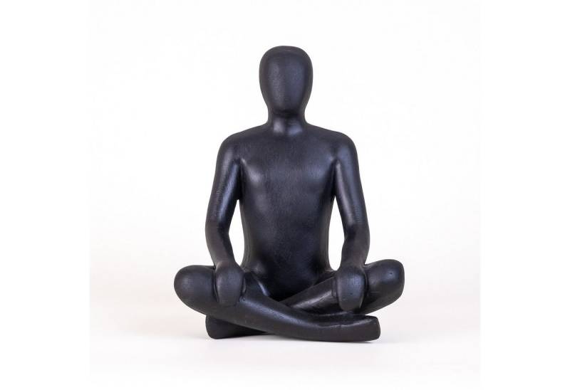 IDYL Dekofigur IDYL Moderne Skulptur Figur Sandsteinguss "Sitting Man crossed legs", Diese Figuren fallen auf durch ihre Schlichtheit und Eleganz von IDYL