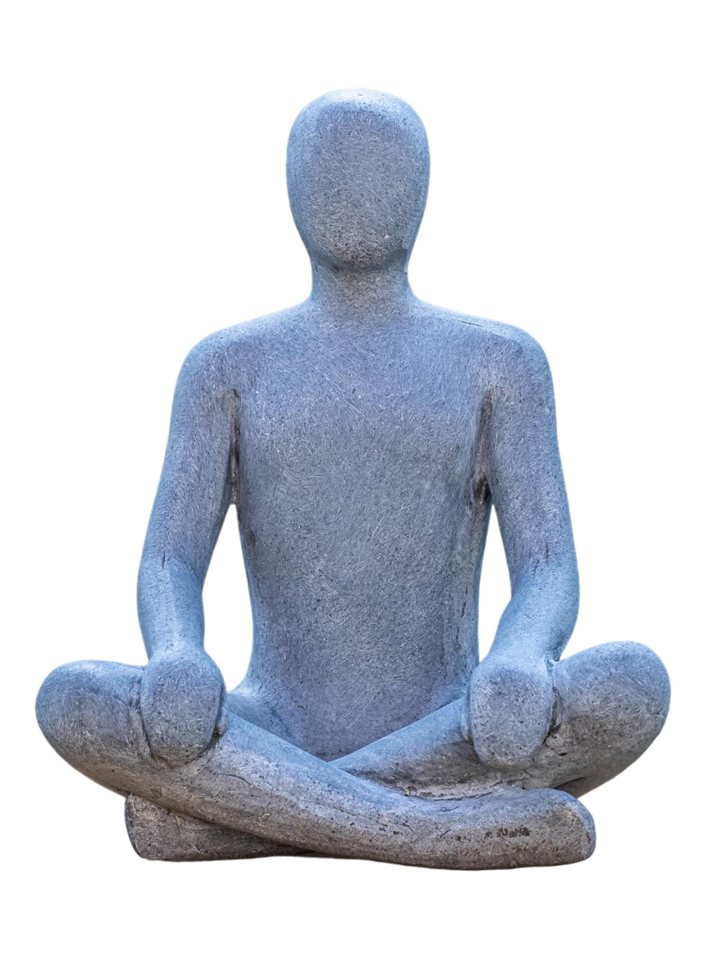IDYL Dekofigur IDYL Moderne Skulptur Figur Sandsteinguss "Sitting Man crossed legs", Diese Figuren fallen auf durch ihre Schlichtheit und Eleganz von IDYL
