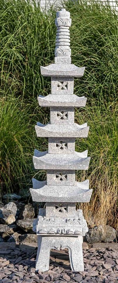 IDYL Gartenfigur Granit Pagoda 5-stöckig, Granit – ein Naturprodukt – sehr robust – witterungsbeständig gegen Frost, Regen und UV-Strahlung. von IDYL