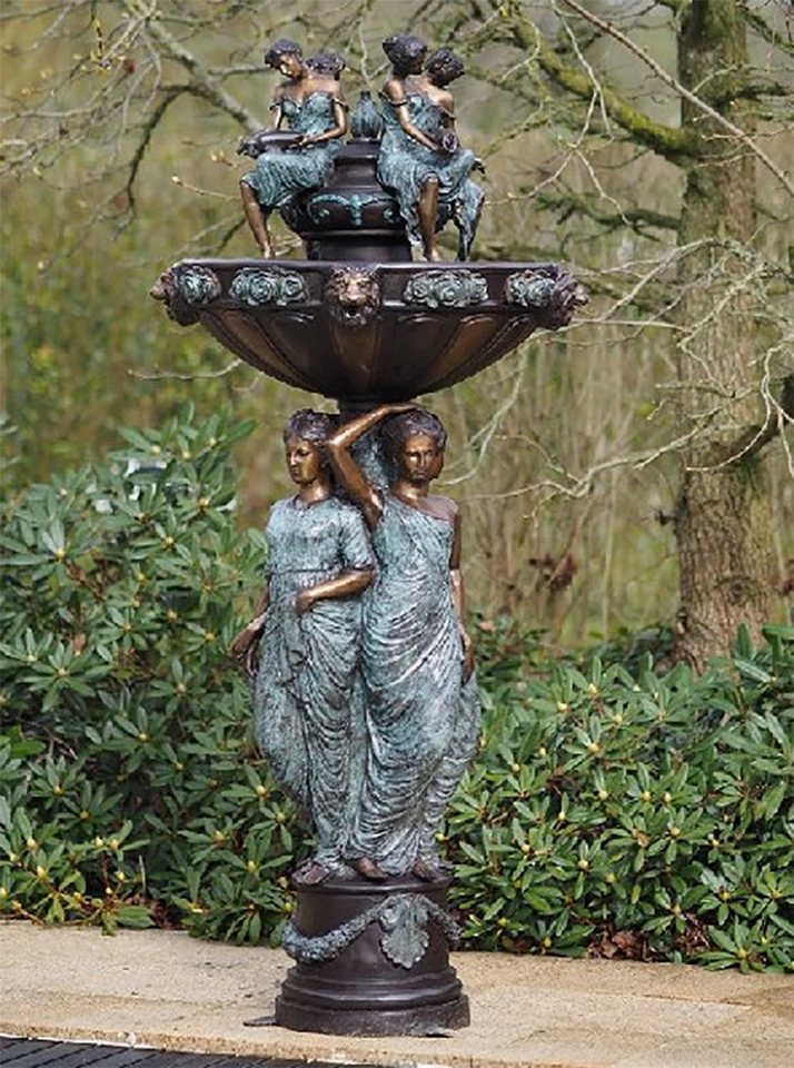 IDYL Gartenfigur IDYL Bronze-Skulptur Brunnen mit drei Frauen wasserspeiend, Bronze von IDYL