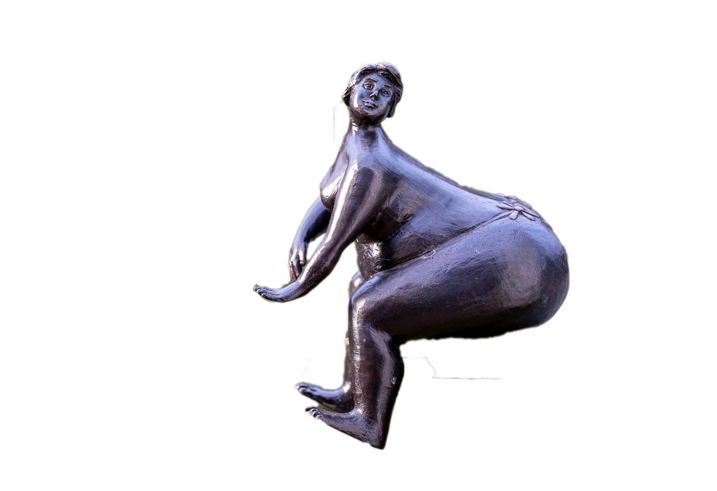 IDYL Gartenfigur IDYL Bronze-Skulptur Dicke Lady, Bronze – sehr robust – Langlebig – witterungsbeständig gegen Frost, Regen und UV-Strahlung. Die Modelle werden in Wachsausschmelzverfahren in Bronze gegossen und von Hand patiniert. von IDYL