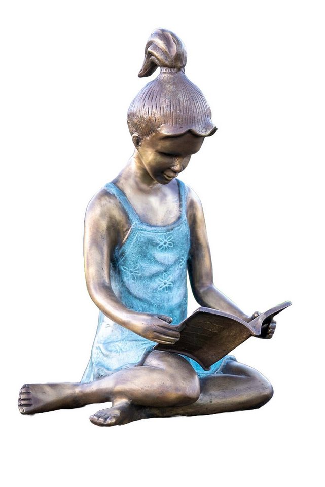 IDYL Gartenfigur IDYL Bronze-Skulptur Großes lesendes Mädchen, Bronze von IDYL