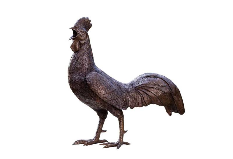 IDYL Gartenfigur IDYL Bronze-Skulptur Hahn, Bronze – sehr robust – Langlebig von IDYL