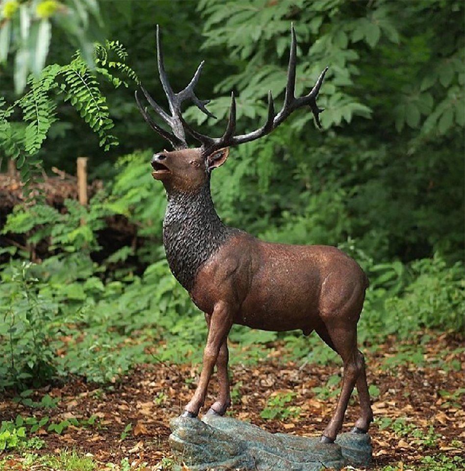 IDYL Gartenfigur IDYL Bronze-Skulptur Hirsch, Bronze von IDYL