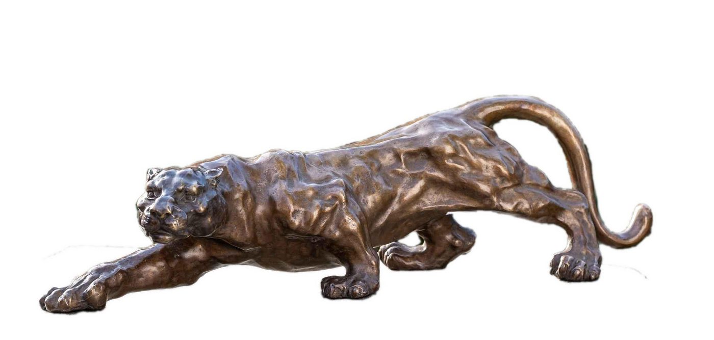 IDYL Gartenfigur IDYL Bronze-Skulptur Jaguar, Bronze – sehr robust – Langlebig – witterungsbeständig gegen Frost, Regen und UV-Strahlung. Die Modelle werden in Wachsausschmelzverfahren in Bronze gegossen und von Hand patiniert. von IDYL