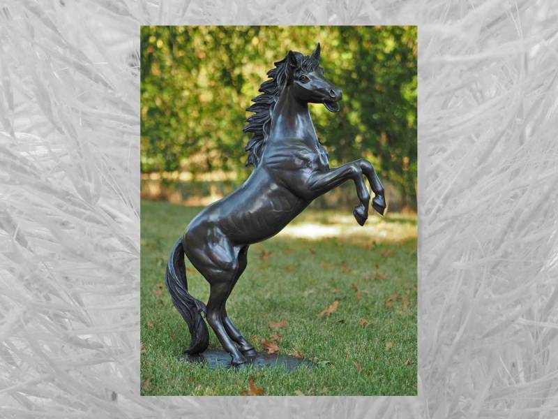 IDYL Gartenfigur IDYL Bronze-Skulptur Kleines aufbäumendes Pferd, Bronze von IDYL