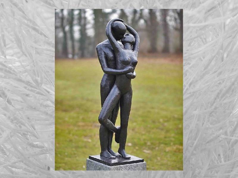 IDYL Gartenfigur IDYL Bronze-Skulptur Küssend Liebespaar, Bronze von IDYL