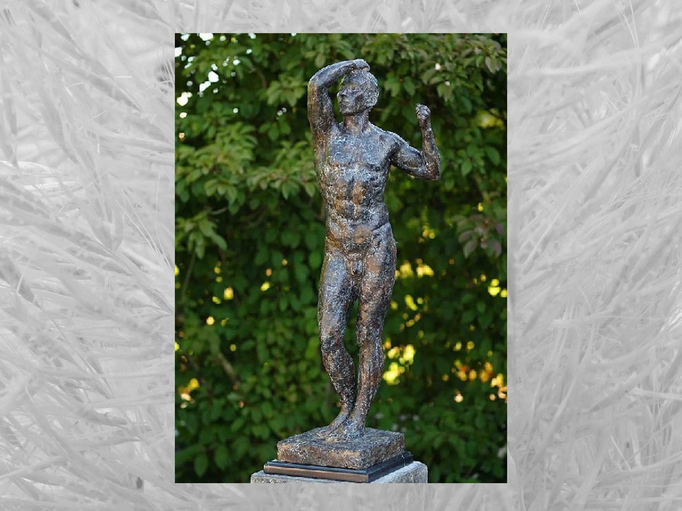 IDYL Gartenfigur IDYL Bronze-Skulptur Nackter Mann von Rodin, Bronze von IDYL