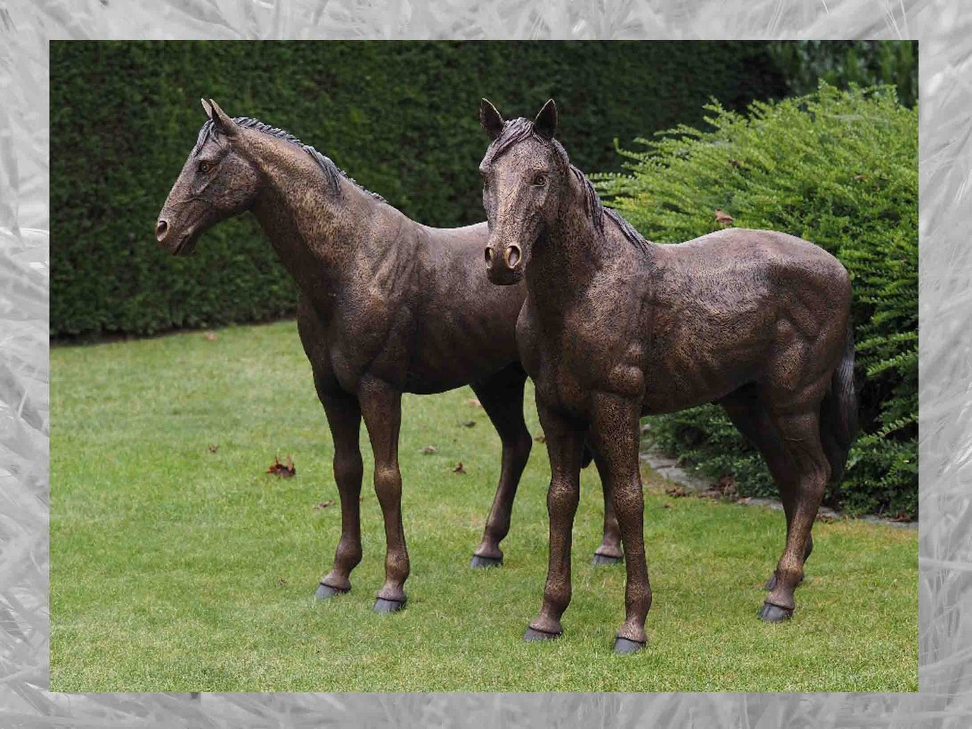 IDYL Gartenfigur IDYL Bronze-Skulptur Pferdepaar, Bronze von IDYL