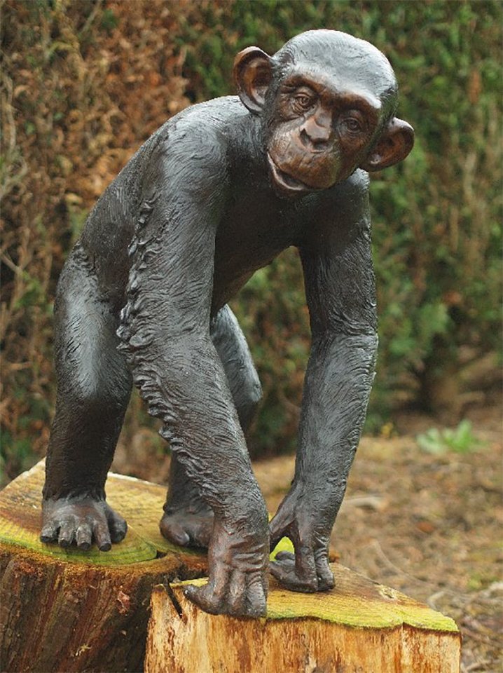 IDYL Gartenfigur IDYL Bronze-Skulptur Schimpanse, Bronze von IDYL