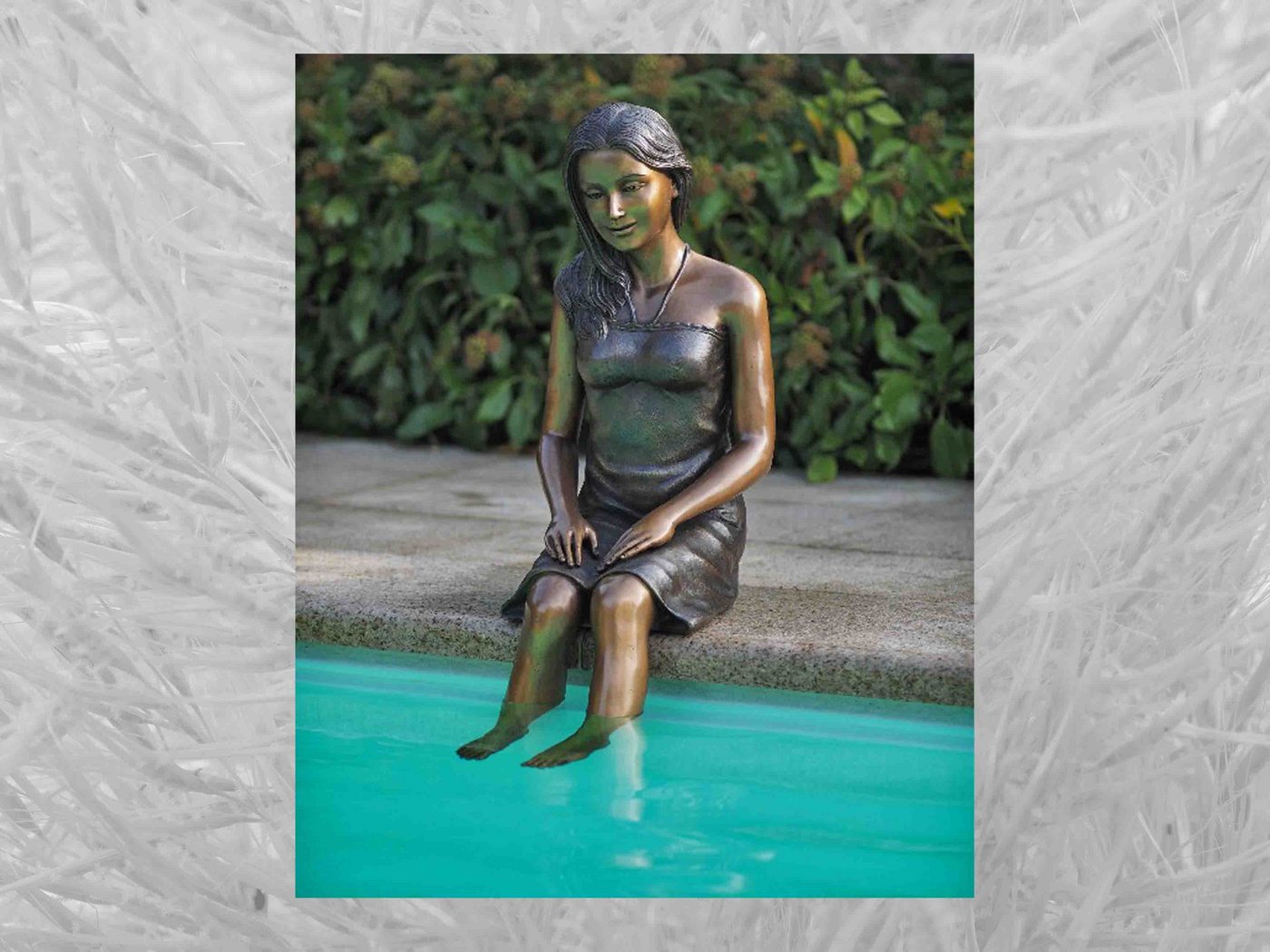 IDYL Gartenfigur IDYL Bronze-Skulptur Sitzendes Mädchen, Bronze von IDYL