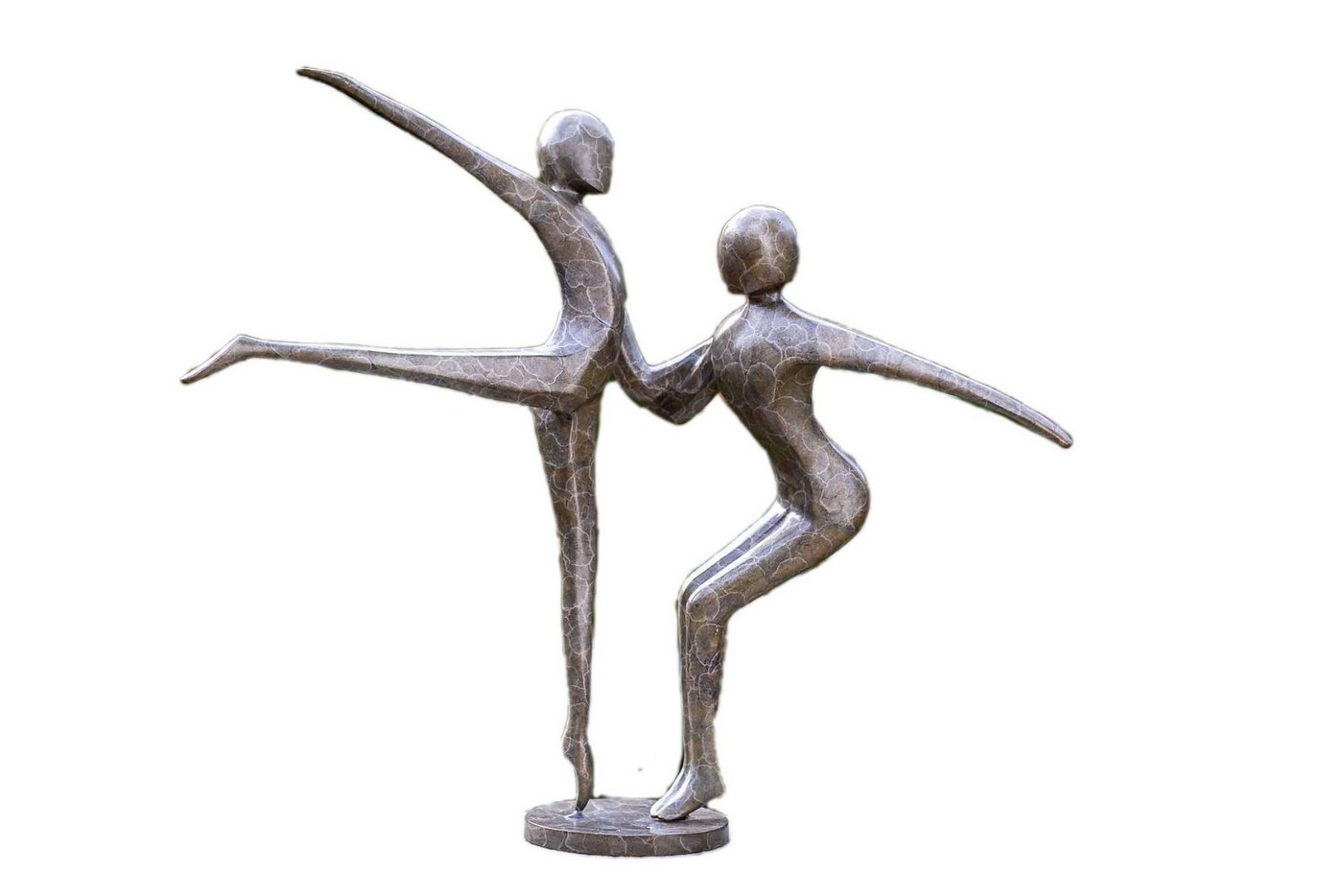 IDYL Gartenfigur IDYL Bronze-Skulptur Tanzendes Paar, Bronze – sehr robust – Langlebig – witterungsbeständig gegen Frost, Regen und UV-Strahlung. Die Modelle werden in Wachsausschmelzverfahren in Bronze gegossen und von Hand patiniert. von IDYL