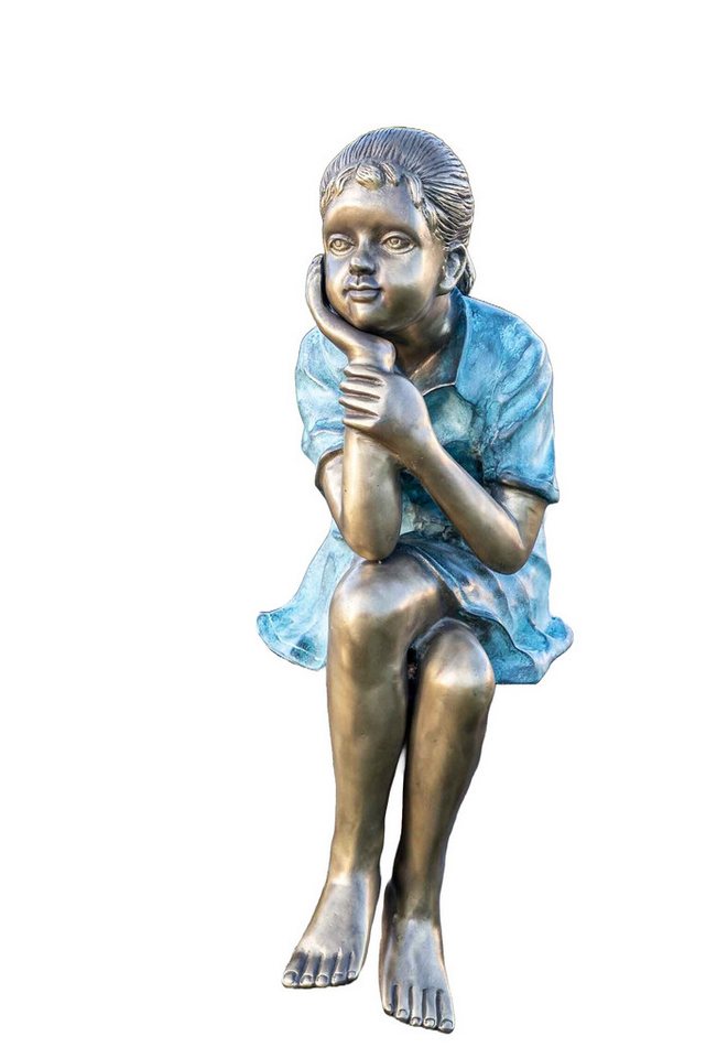 IDYL Gartenfigur IDYL Bronze-Skulptur Träumendes Mädchen, Bronze von IDYL