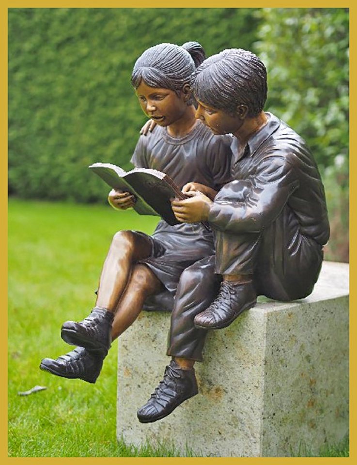 IDYL Gartenfigur IDYL Bronze-Skulptur Zwei Kinder, Bronze von IDYL