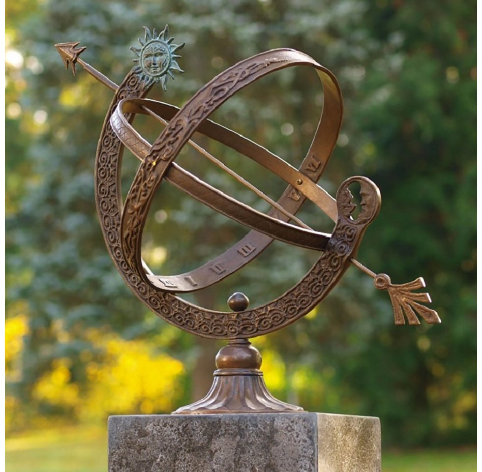 IDYL Gartenfigur IDYL Outdoor Zeitmesser aus Bronze Sonnenuhr", Bronze" von IDYL