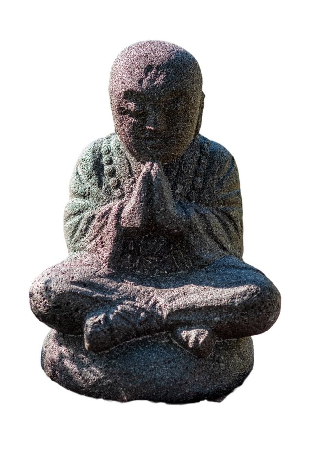 IDYL Gartenfigur Lavastein Figur Shaolin Mönch, Lavastein – ein Naturprodukt mit leichten Einschüssen – wetterfest und frostsicher – Reine Handarbeit – kein industrielles Produkt aus Steinguss. von IDYL