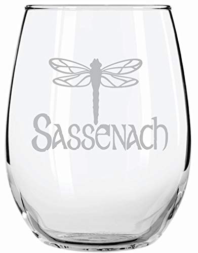 Sassenach Dragonfly Gaelic Scottish Glass,Outlander Highlander Fans mit Libelle, schottischem, keltischem oder gälischem Erbe identifizieren oder einfach nur die Serie genießen von IE Laserware