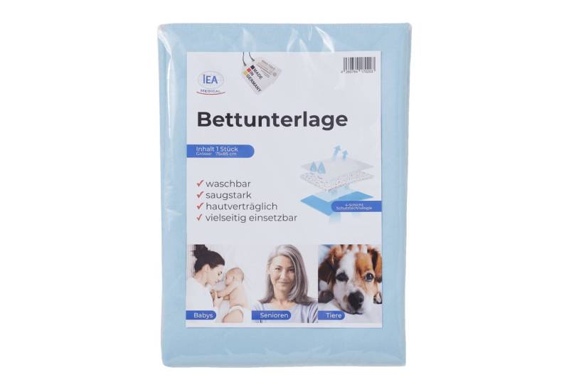 Matratzenschoner waschbare und wasserdichte Bettunterlage mit Rücknässeschutz IEA Medical, saugstark, wiederverwendbar mit hohem Liegekomfort, Matratzenschoner von IEA Medical