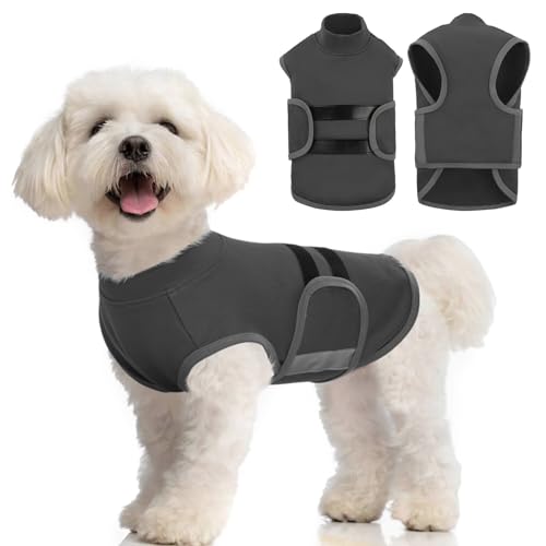 IECOii Angstmantel für Hunde, leicht, beruhigende Weste, Hunde-Angstjacke für Überregung bei Gewitter, Feuerwerk, Trennung, Tierarztbesuch, hautfreundliche Angstlinderungsjacke für Hunde, Grau, Größe IECOii Angstmantel für Hunde, leicht, beruhigende Weste, Hunde-Angstjacke für Überregung bei Gewitter, Feuerwerk, Trennung, Tierarztbesuch, hautfreundliche Angstlinderungsjacke für Hunde, Grau, Größe von IECOii