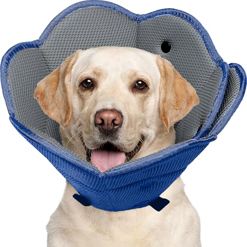 IECOii Halskrause Hund Weich,Leckschutz Hund Halskrause Nach Der Operation,MäNnlich Kastriert Weiblich Spay Hund Kegel Elisabethanischen Kragen FüR GroßE Hunde Wie Pitbull,Beagle,Bulldogge,Blau-L IECOii Halskrause Hund Weich,Leckschutz Hund Halskrause Nach Der Operation,MäNnlich Kastriert Weiblich Spay Hund Kegel Elisabethanischen Kragen FüR GroßE Hunde Wie Pitbull,Beagle,Bulldogge,Blau-L von IECOii