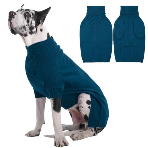 IECOii Violett, extra großer Hundepullover, Warmer Wintermantel für große Hunde von IECOii