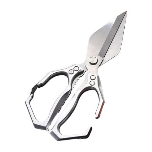 IEEDFJKK Hochleistungs Edelstahlschere, scharfe Geflügelschere, Geflügelschere, Schneide Edelstahl Küchenschere mit robuster Schere, Silber von IEEDFJKK