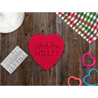 Personalisierter Mr Und Mrs Hochzeit Keks Stempel Mit Namen Fondant Stempel Cupcake Topper Tier Leckerli Lebkuchen Cutter Set Geschenk von IEFDesign