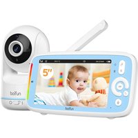 BOIFUN Überwachungskamera Innen 5 Zoll 720P HD IPS Bildschirm PTZ 360° View 3×Zoom VOX-Modus babyfon Nachtsicht Temperaturüberwachung Wiegenlieder von IEGEEK