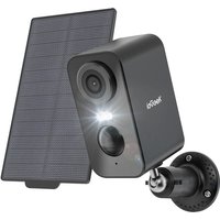 2K Überwachungskamera Aussen Akku Solar, 5200mAh Akku Kamera Überwachung Aussen wlan, PIR-Bewegungserkennung, Bunte Nachtsicht, 2-Wege-Audio, von IEGEEK