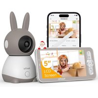 ieGeek 2K/3MP Überwachungskamera , 5 Zoll WLAN Video babyfone PTZ 355°, IR-Nachtsicht, Automatische Verfolgung, Weinen/Bewegungs/Geräuscherkennung, von IEGEEK