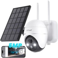 iegeek 5MP caméra de sécurité extérieure sans fil, caméra solaire extérieure sans fil WiFi 360 ° batterie PTZ avec Spot et Sirène / détection de iegeek 5MP caméra de sécurité extérieure sans fil, caméra solaire extérieure sans fil WiFi 360 ° batterie PTZ avec Spot et Sirène / détection de von IEGEEK