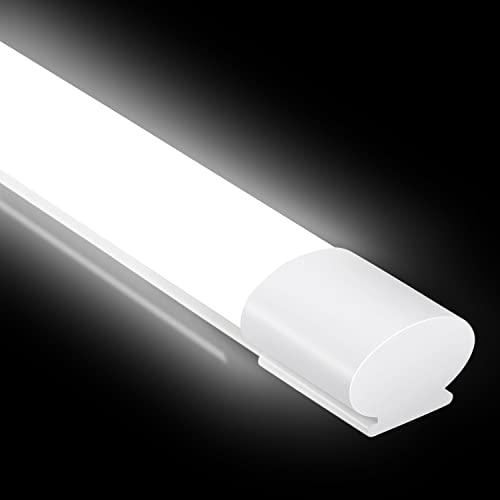 IEGLED 10 Stück LED Feuchtraumleuchte 60CM, Deckenleuchte Röhre 20W 2000LM, IP66 Kellerleuchte, Feuchtraumlampe Wannenleuchte für Keller Werkstatt Garage Küche Bad Büro, tralweiß, 4000K von IEGLED