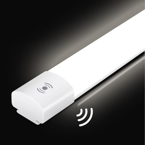 IEGLED LED Deckenleuchte mit Bewegungsmelder 60CM, 20W 2200LM Feuchtraumleuchte mit Bewegungsmelder, 4000K Feuchtraumlampe LED Lampe mit Bewegungsmelder mit IP65 Wasserfest, Röhrenlampe IEGLED LED Deckenleuchte mit Bewegungsmelder 60CM, 20W 2200LM Feuchtraumleuchte mit Bewegungsmelder, 4000K Feuchtraumlampe LED Lampe mit Bewegungsmelder mit IP65 Wasserfest, Röhrenlampe von IEGLED