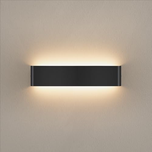 IEGLED Wandlampe Innen 40CM, 18W Wandleuchte mit Up und Down Lichtquelle, 3000k Warmweiß Moderne LED Lampe, Wandlichter aus Aluminium-Druckguss, Wandbeleuchtung für Wohnzimmer, Schlafzimmer, Flur von IEGLED