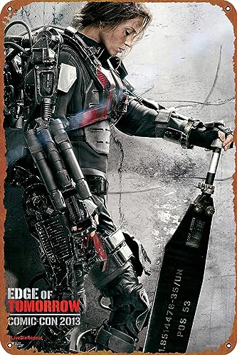 Edge of Tomorrow Poster, Vintage-Look, Blechschild, Wanddekoration, 20,3 x 30,5 cm von IEITB