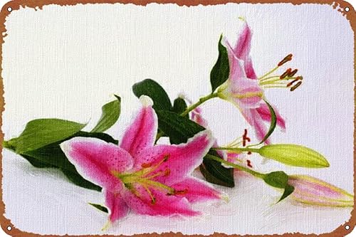 IEITB Blumen-Ölgemälde, inspirierende Heimdekoration, 20 x 30 cm, Blechposter – exquisites Wandbild von IEITB