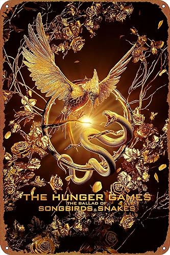 IEITB The Hunger Games: The Ballad of Singbirds & Snakes Art Poster Metalldose Logo Vintage Metall Poster Family Club Bar Cafe Schlafzimmer Wanddekoration Geschenk 20,3 x 30,5 cm von IEITB