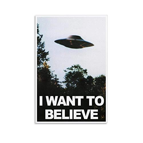 I Want to Believe Ufo-Poster, Leinwand-Kunstdruck, modernes Familienschlafzimmer, 60 x 90 cm von IEJDA