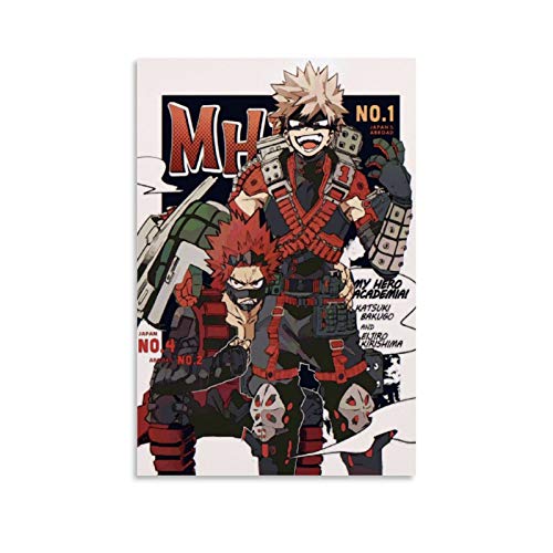 IEJDA Anime My Hero Academia Bakugou Katsuki und Kiribaku Poster, dekoratives Gemälde, Leinwand, Wandkunst, Wohnzimmer, Poster, Schlafzimmer, Gemälde, 40 x 60 cm von IEJDA