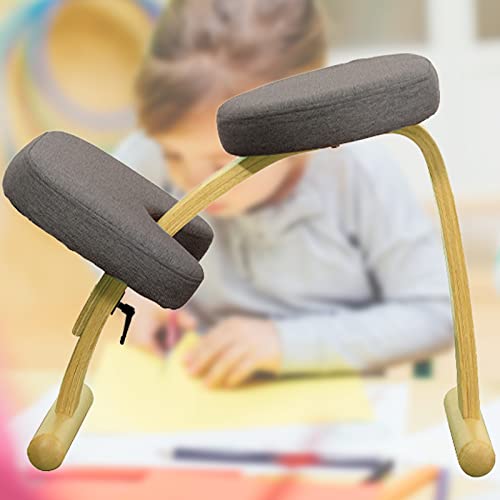 IELSH Ergonomisch Kniestuhl Holz Kniehocker, Kniehocker Höhenverstellbar für Zuhause und Büro, Orthopädischer Stuhl und Ergonomischer Hocker - Verbessern Sie das Allgemeine Temperament von IELSH