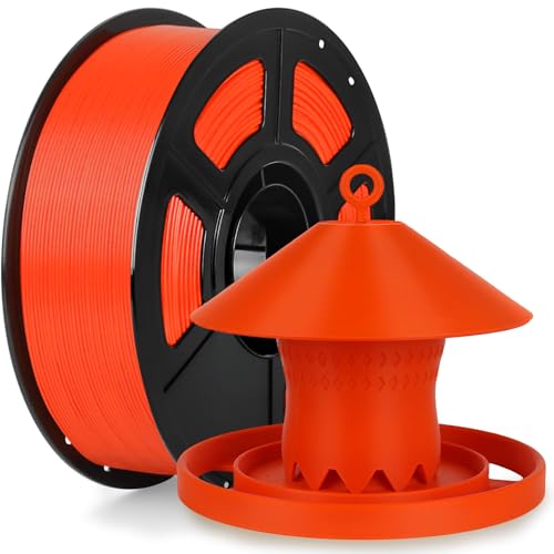 IEMAI ASA Filament 1.75mm 1Kg, 3D Drucker Filament ASA Orange, UV-beständig, Hitzebeständig, Maßgenauigkeit+/-0,02mm von IEMAI